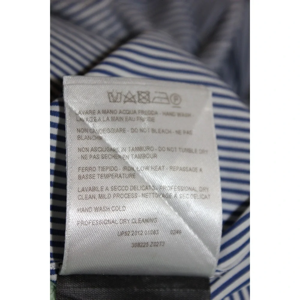 Gucci Blue Stripe High-end Career Shirt Slim Fit Authentic Men's 44 17 1/2